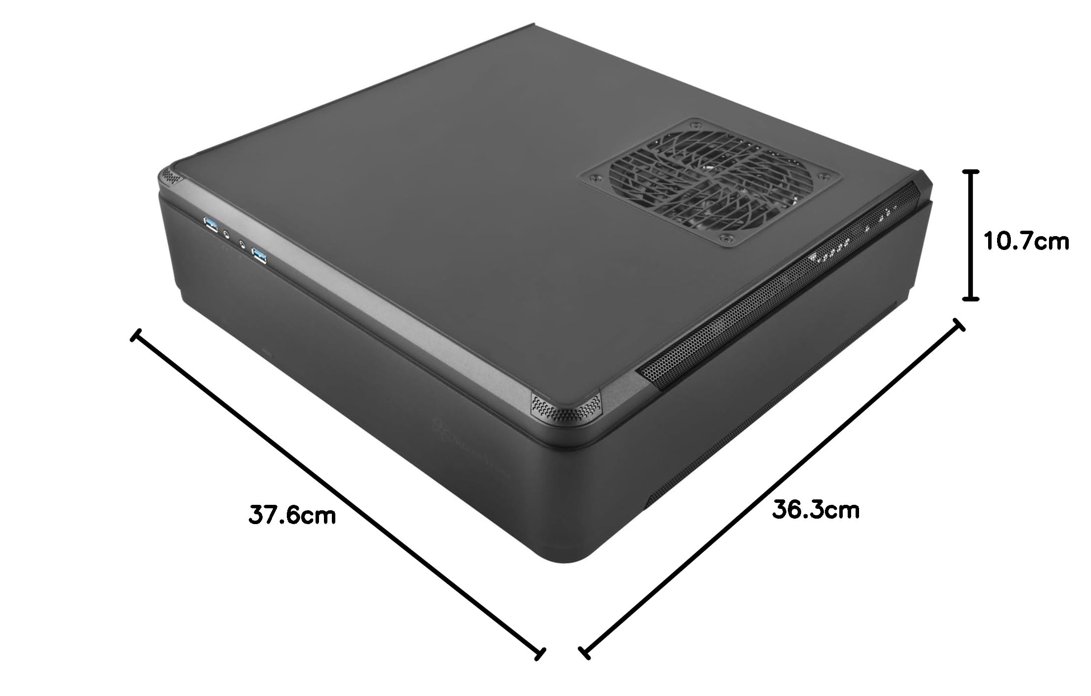 SilverStone SST-FTZ01B-E - Custodia per computer Gaming Mini-ITX ad alta velocità Fortress, alimentatore ATX opzionale, nero