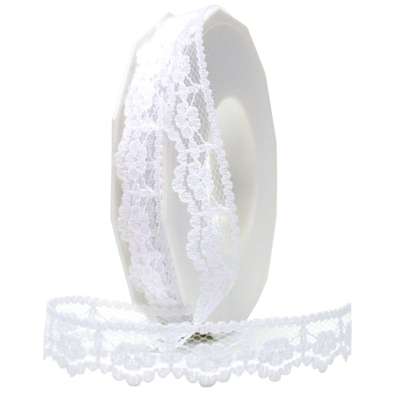 Morex RibbonMia Lace Ribbon, 5/8-Inch by 20-Yards, White