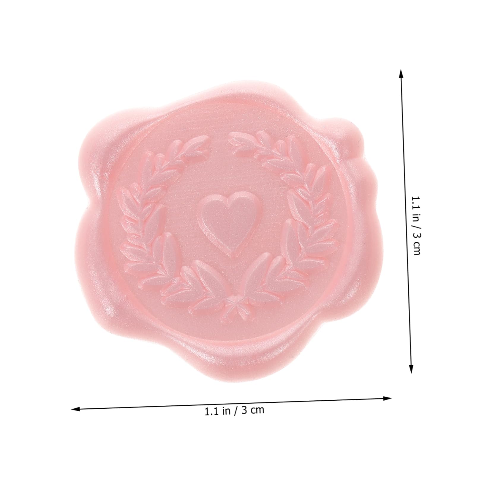 ABOOFAN 200piezas Sellos Adhesivos De Cera Patrón De Corazón Para Decorar Tarjetas Sellos Para Invitaciones y Autoadhesivos Fáciles De Usar