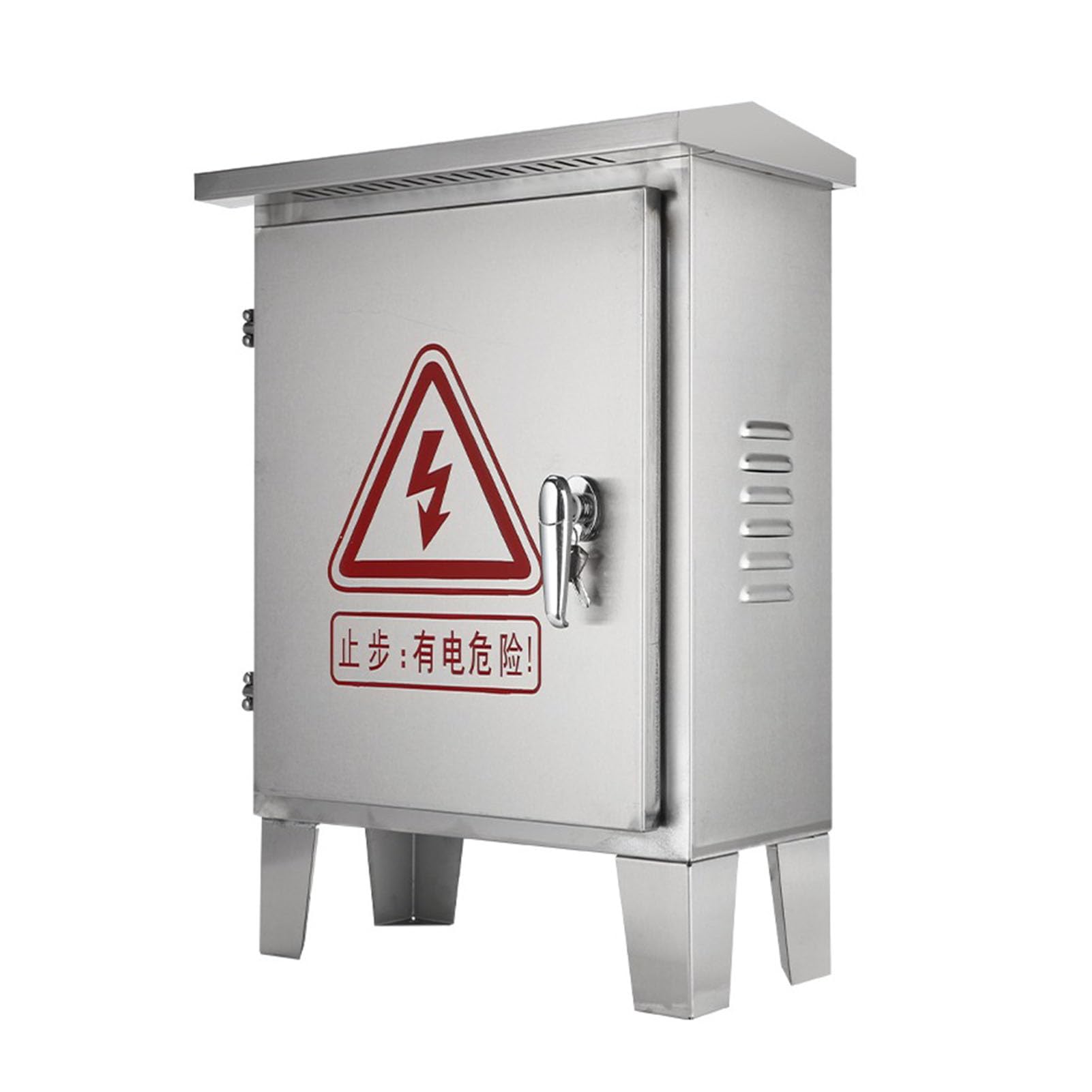 XBTGS Scatola di recinzione elettrica resistente alle intemperie in acciaio inossidabile, 400x300x250mm, protezione di distribuzione durevole con piastra di montaggio per apparecchiature elettroniche