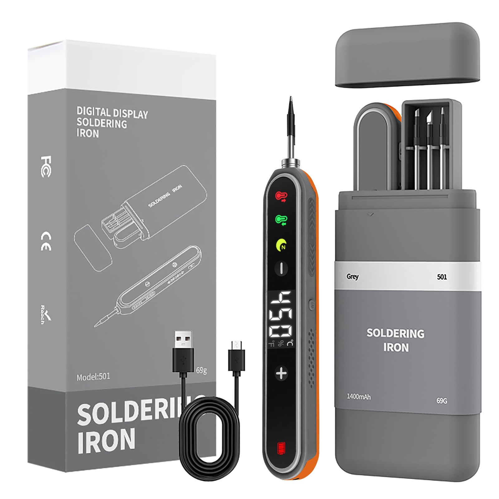 Soldador inalámbrico para reparar placas sin cables y con calor regulable