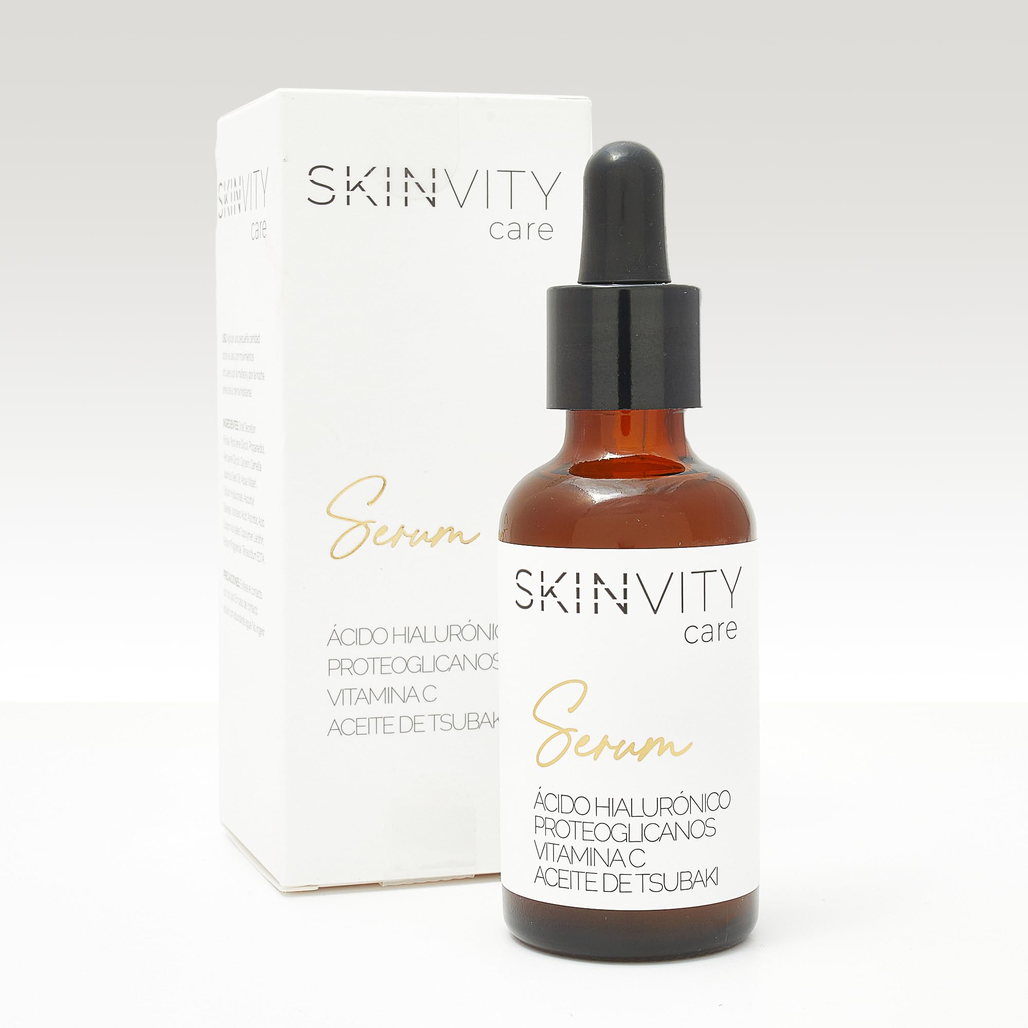 SKINVITY Serum do twarzy z kwasem hialuronowym, witaminą C, proteoglikanami i olejem Tsubaki