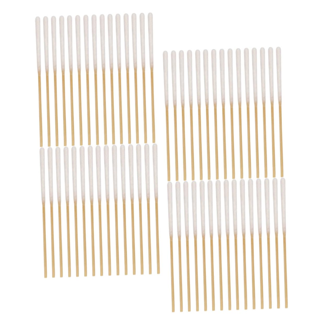 OHPHCALL Long Cotton Swabs for Ear Cleaning Makeup Cleaning Swabs Disposable Cotton Rounds Beauty Accessories