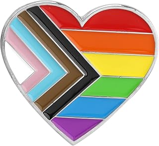 Progress Pride Flag LGBTQ Lapel Pin Pride Gay Rainbow Flag Lapel Pins LGBT Ally Badge Equality Supports Gift