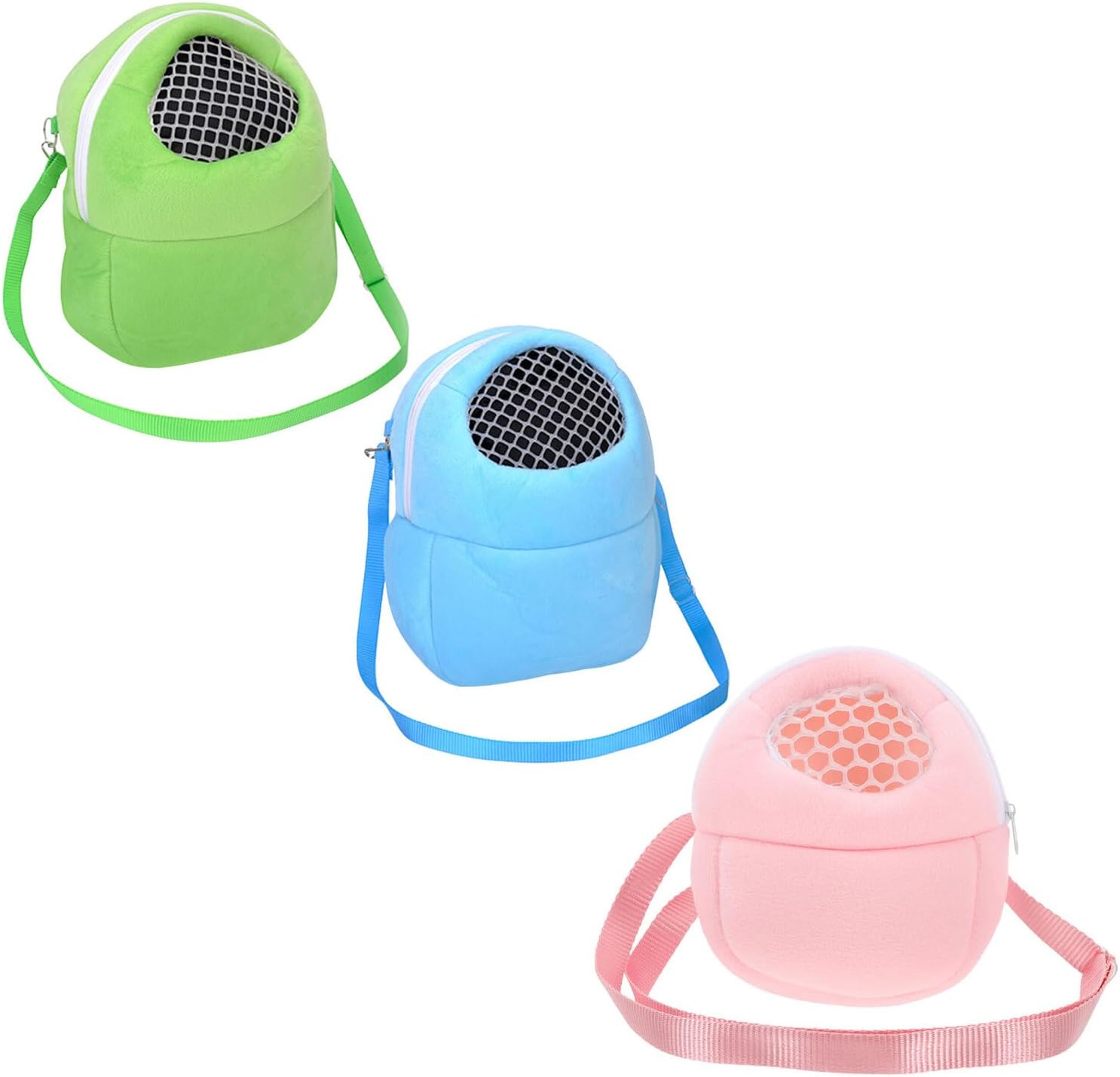 Hemobllo Zaino Traspirante per Piccoli Animali da Viaggio Borsa Portatile a Tracolla per Criceti Cincillà e Scoiattoli Finestra in Rete e Tasche Multiuso Trasportino Leggero per Attività