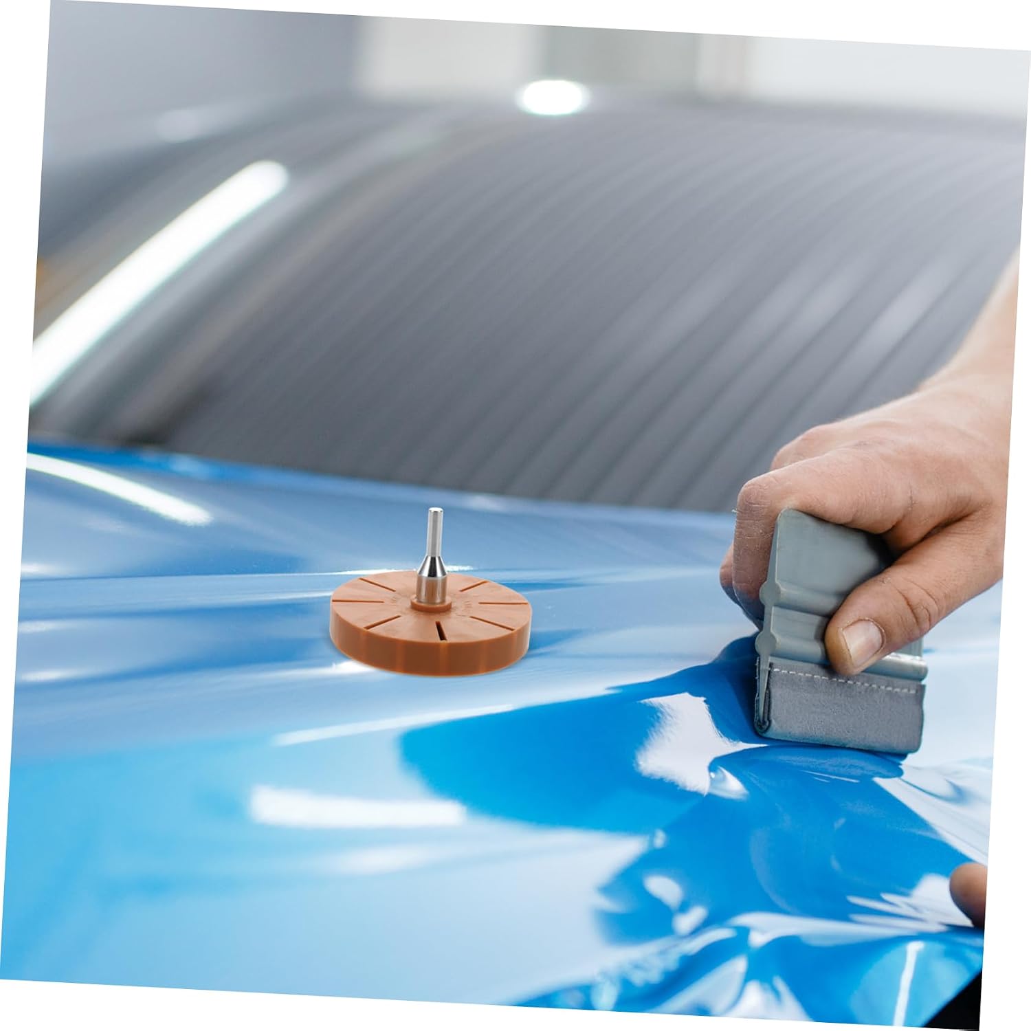 Pneumatic Adhesive Removal Wheel for Car Surfaces Efficient Vinyl Decal Eraser Tool Use Sticker Remover Compatible with Drills Durable and Versatile for Smooth Surfaces