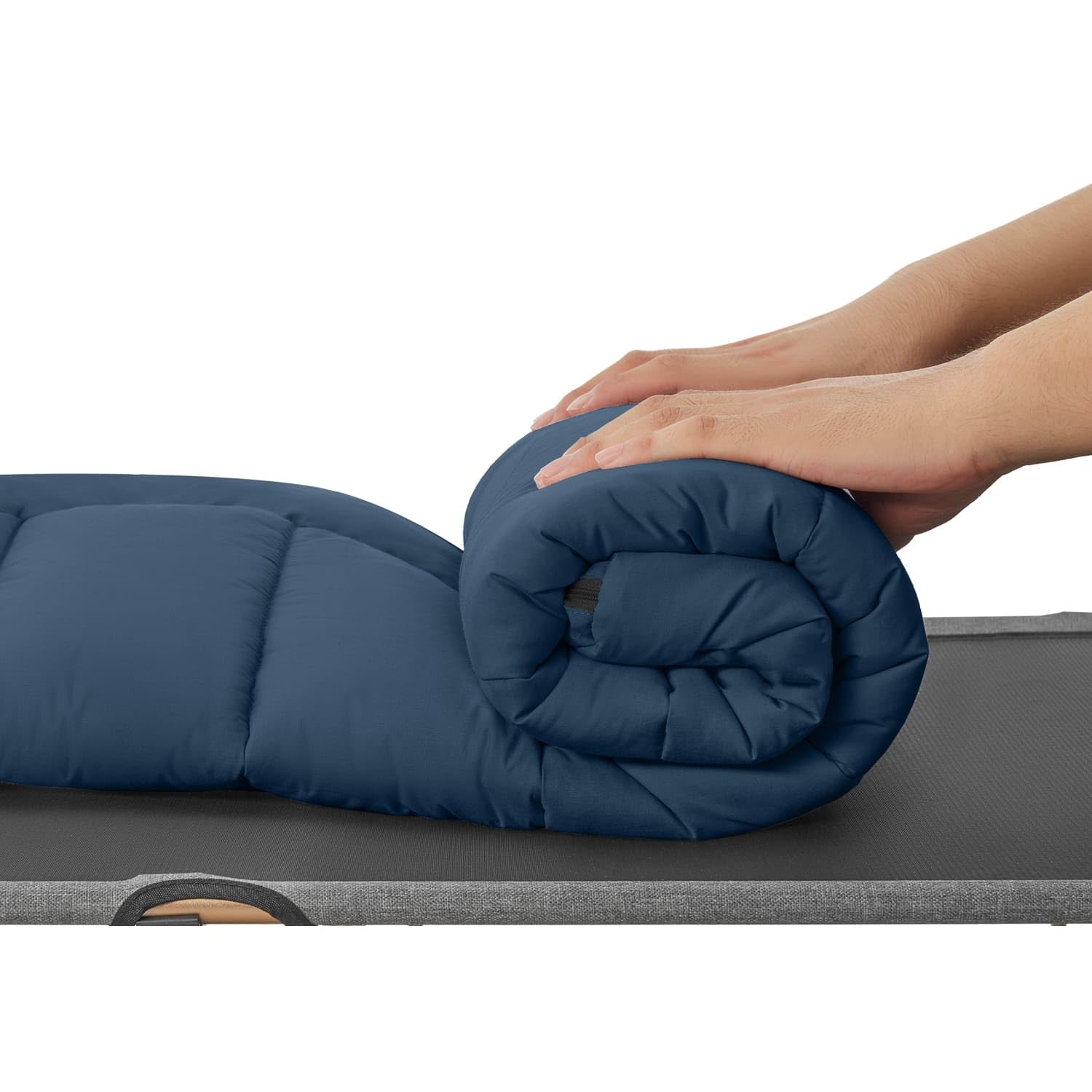 Skandika Coussin pour chaise longue de camping - 203/223 x 76 cm - Convient pour chaise longue Viia - 5 cm d'épaisseur - Avec sac de rangement - Coussin pour lit de camp, chaise longue de jardin,