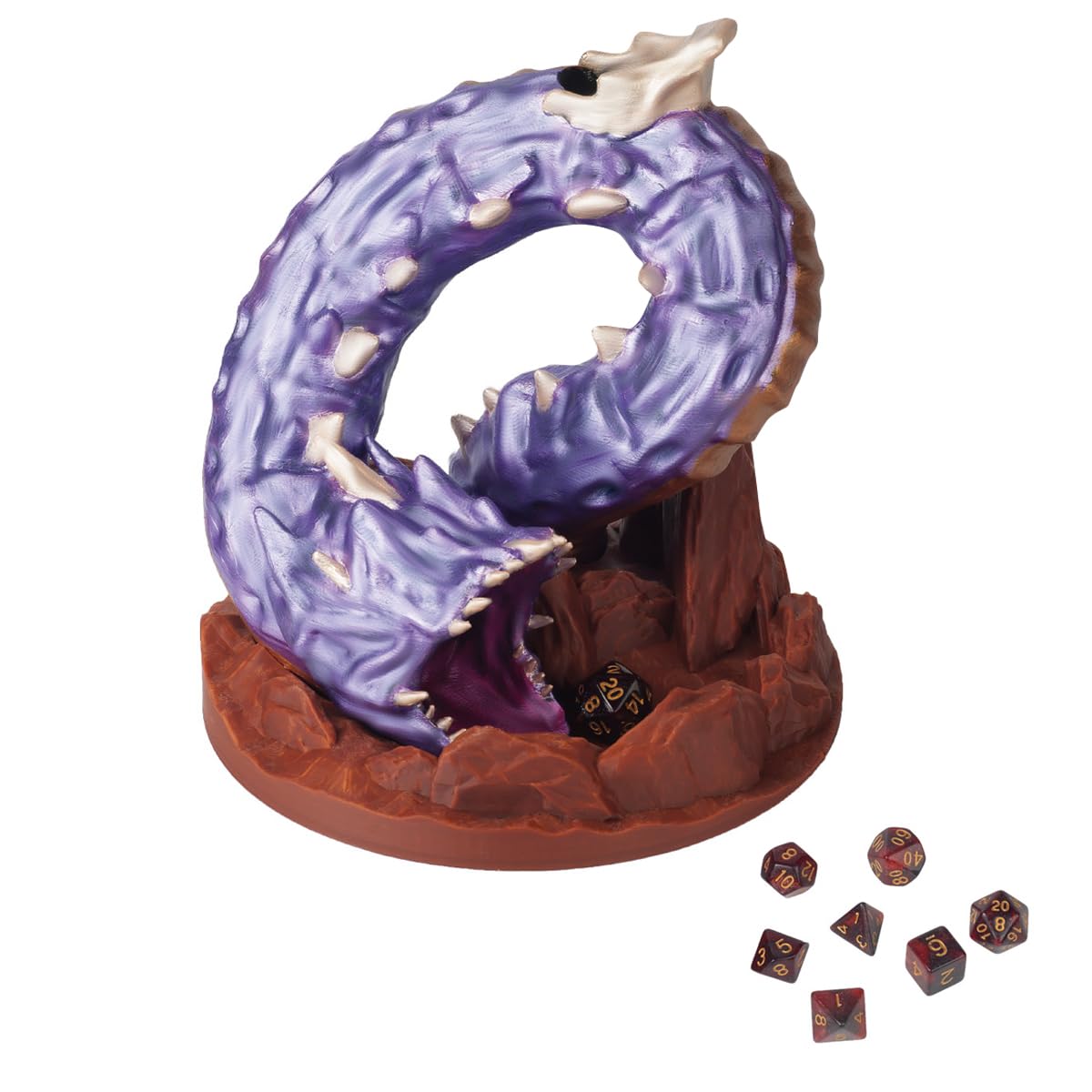 WodGod Purple Worm Dice Tower for Adult Tabletop RPG Gamers