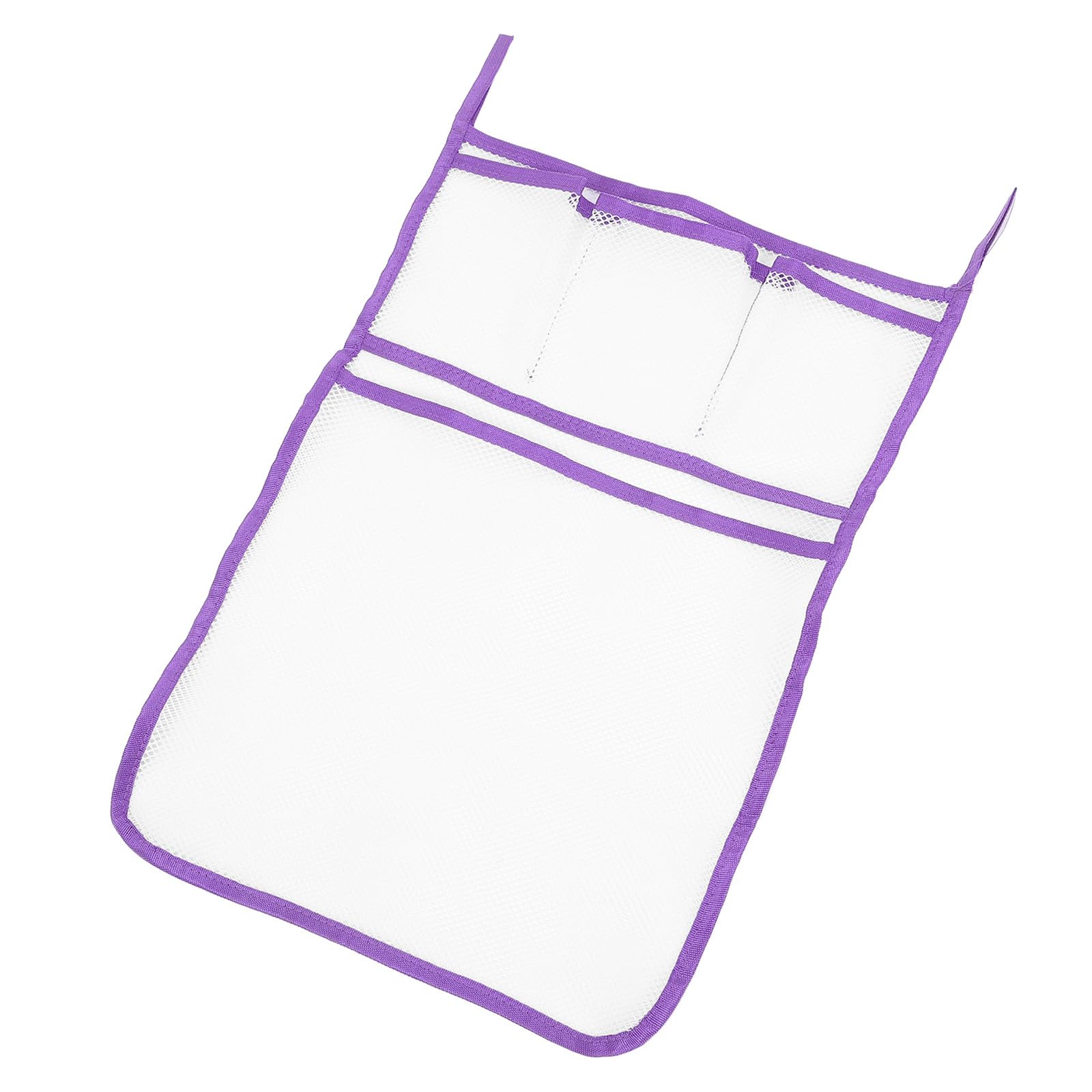 EXAOMBLE Hanging Mesh Shower Organizer Bag with Multiple Pockets Quick-dry Bathroom Storage Caddy Purple Mesh Hanging Pocket for
