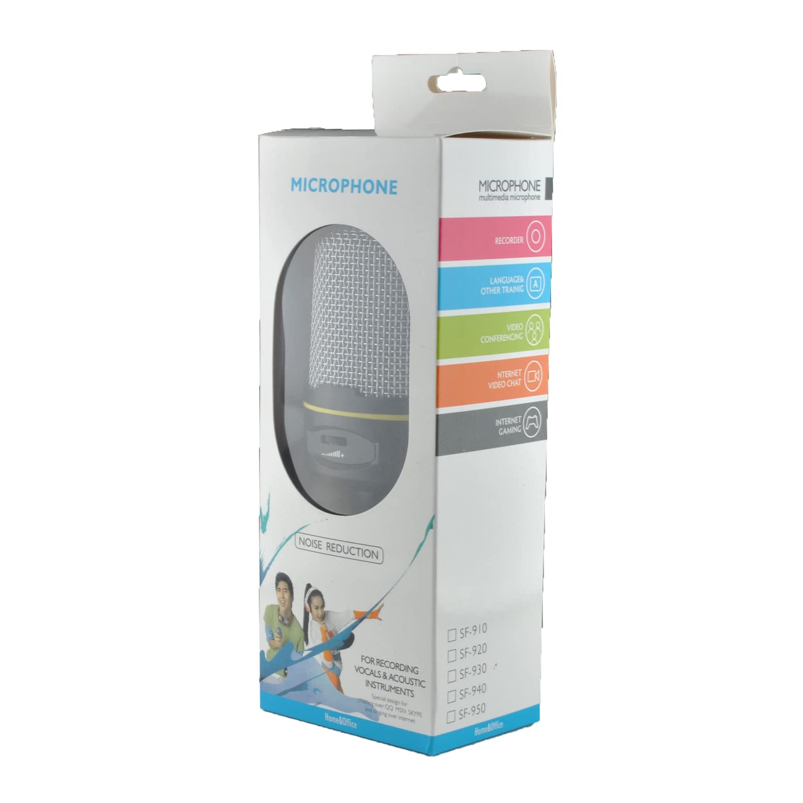 SF-920 Professional Condenser Microphone 3.5mm Corded Studio Capacitive Mic with Tripod Stand for PC Desktop Computer SF-920 Professional Desktop Voice Mic with Tripod Stand