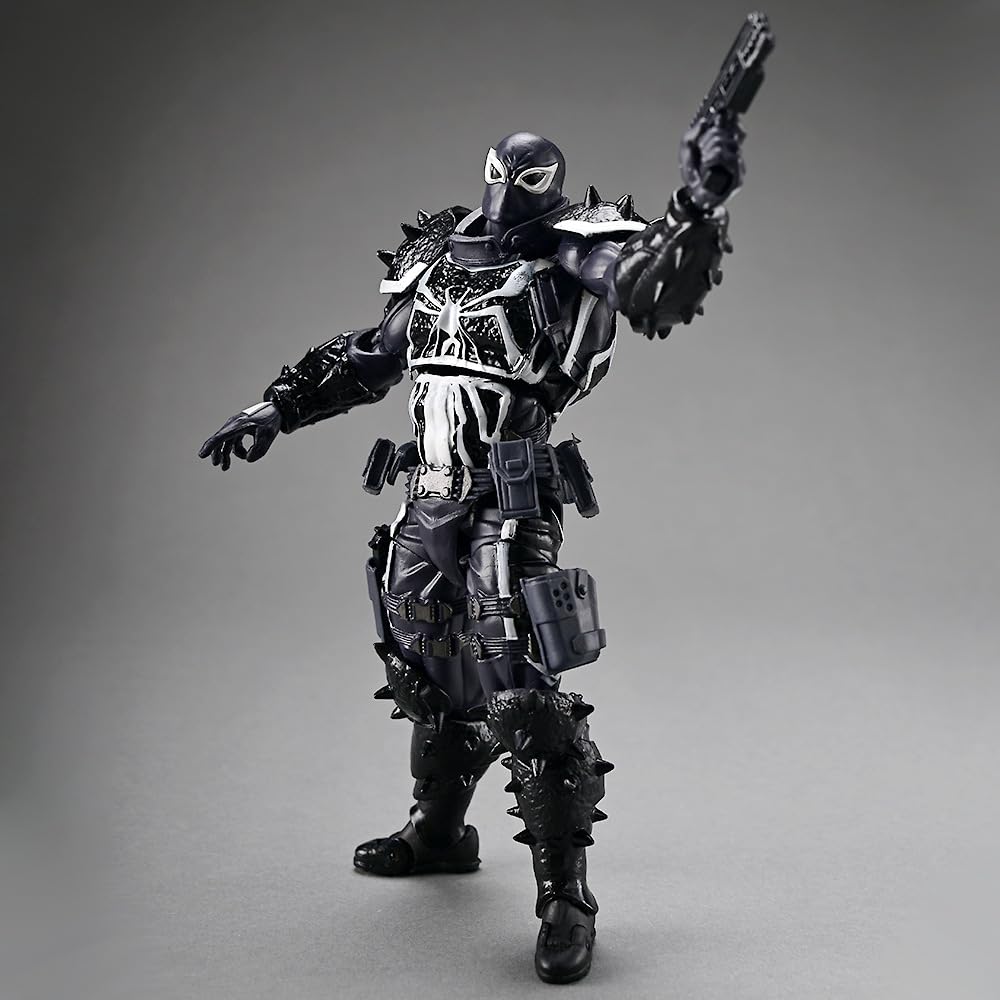 REOZIGN Figurina Venom, Figurine Di Anime Agente Venom 20 Cm / 7,9 Pollici, Modello Di Manga Di Cartone Animato In PVC Fatto A Mano