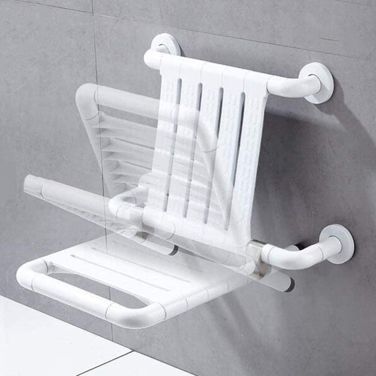 Folding Chair Aisle Wall Mounted NonSlip Shower Chair for Elderly