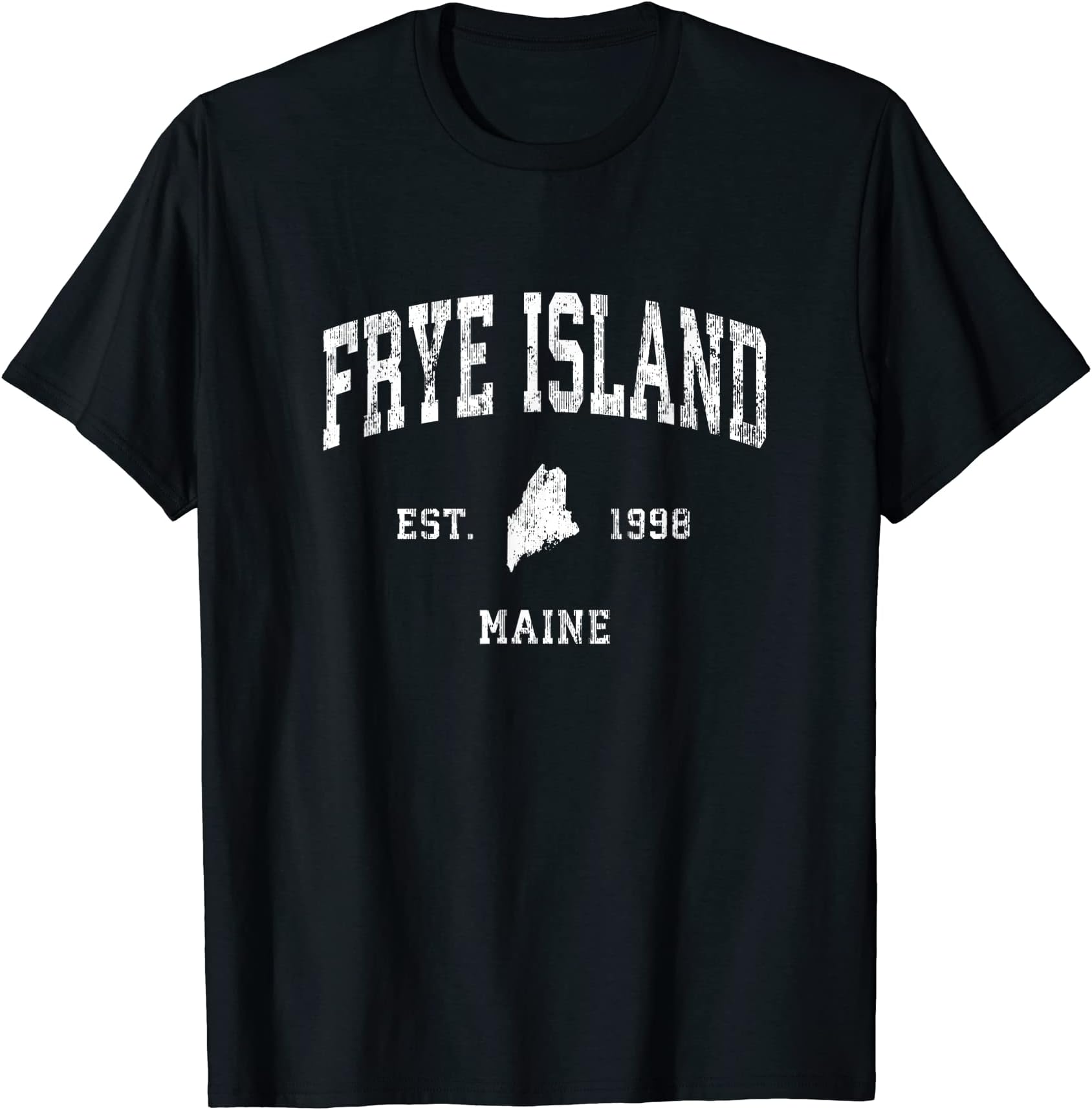Frye Island ME Retro T-Shirts & GiftsFrye Island Maine ME Vintage Athletic Sports Design T-Shirt