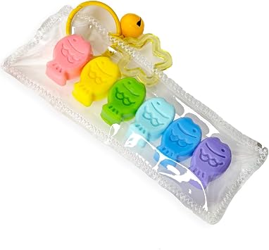 Handmade Rainbow Taiyaki Taba Squishy - Mini Bag Charm Fidget Toy Taiyaki
