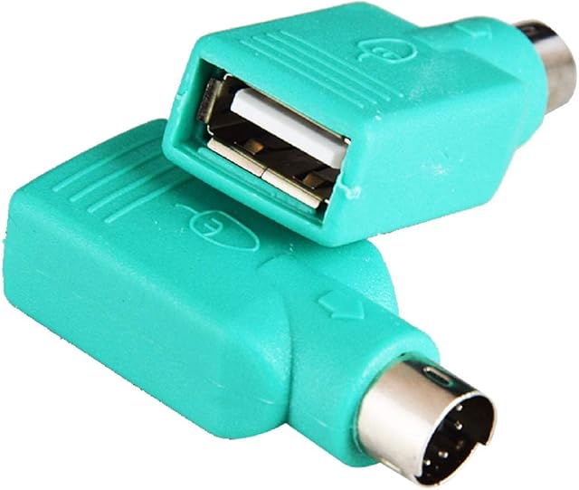 PS/2 Adapter,PS2 Male to USB Female Converter Adapter For Keyboard Mouse 2PCS(NOTICE:CAN'T MATCH ALL MOTHERBOARD)