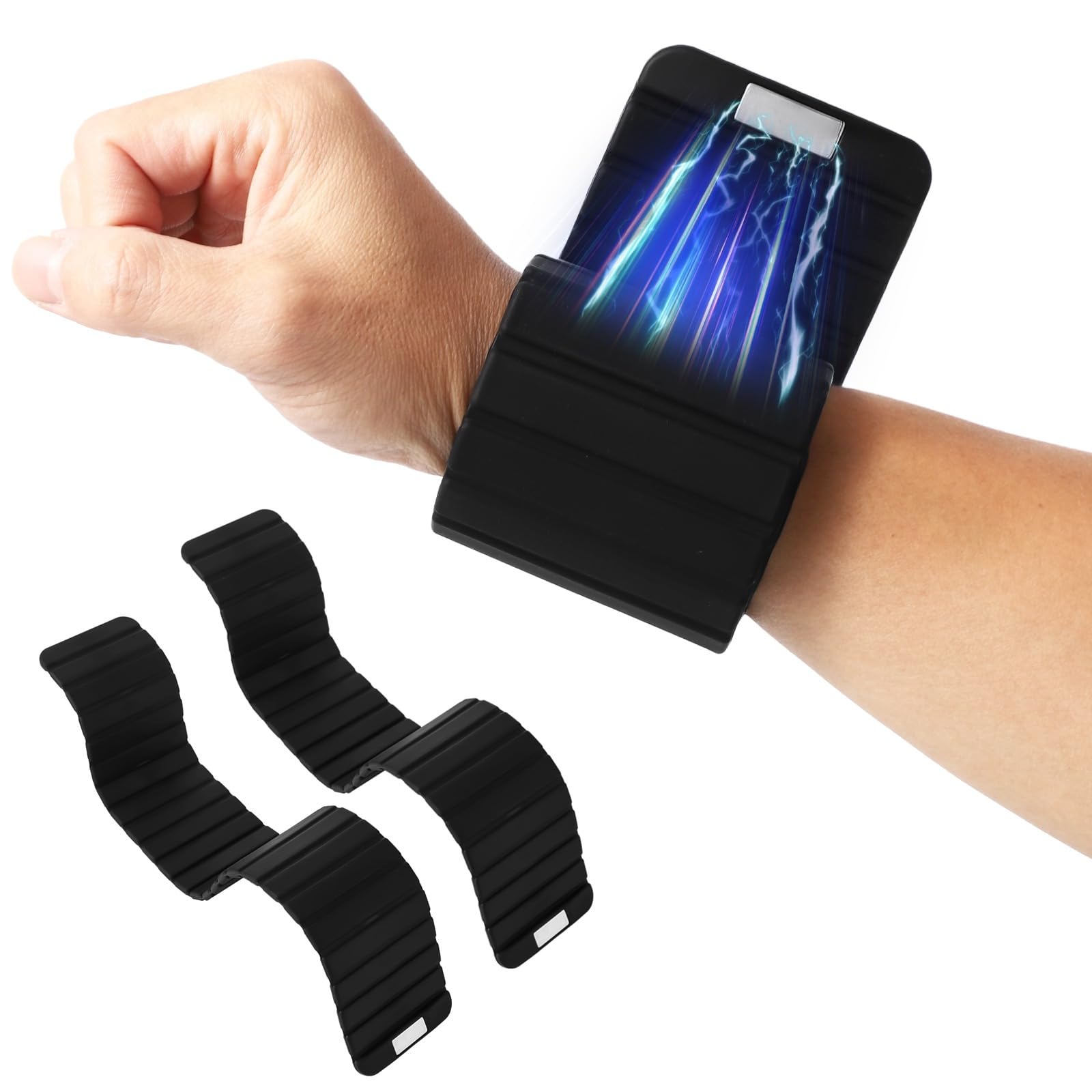 2 Pcs Wrist Weights, Adsorbent Wrist and Ankle Weights, 1.1 lbs Each, Waterproof Silicone Fitness Bands, Adjustable Arm Leg Weights, Secure Fit for Yoga, Pilates, Dance, Gym Training