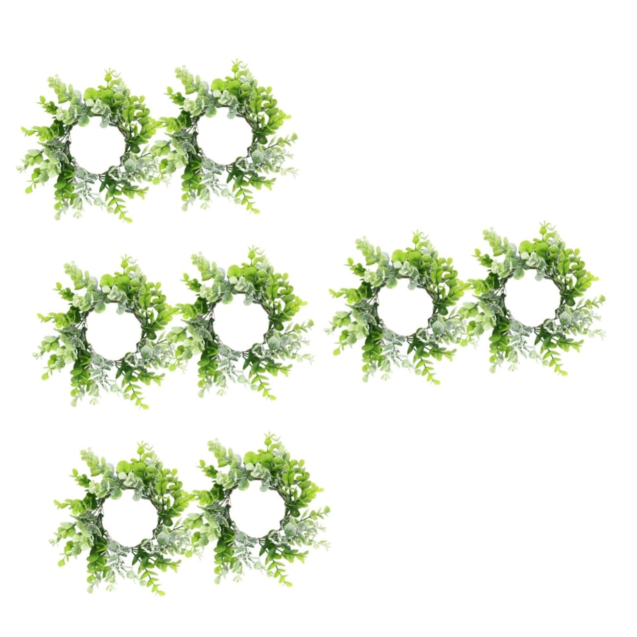 8 STK Künstliche Kerzengirlande Künstliche Grüne Girlande Blumendekoration Hochzeitskerzen Kranzdekor Für Die Frühlingssaison Votivkerzendekoration Tischkerzengirlande Kunststoff