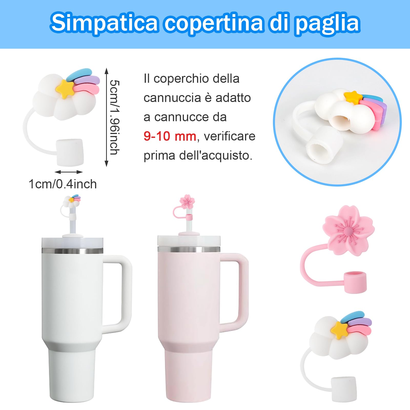 Set Accessori Stanley Cup - Coperchio E Base In Silicone Antigoccia