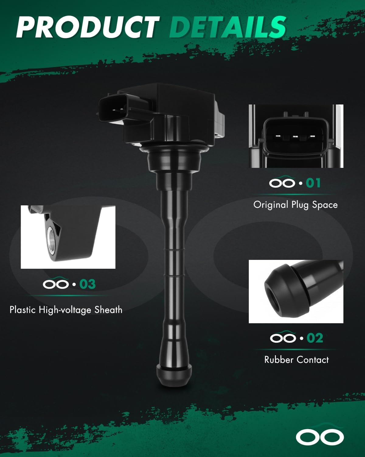SCITOO UF861 ignition coils Compatible with Nissan Altima 2.5L L4 2019-2020 UF861, 224486CA1A 4 pcs