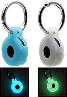 Vista 1 de Funda para adhesivo de azulejos (2022), paquete de 2 unidades. (brilla en la oscuridad) cubierta de rastreador Bluetooth, soporte protector