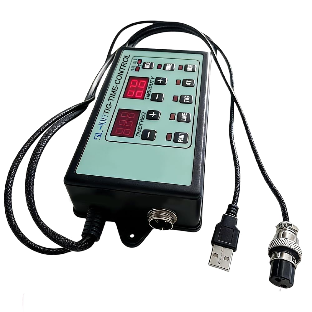 SL-KV7 Argon Lichtbogenschweißen, Hochpräziser Zeit Impulsregler, DIY-Kaltschweißgerät aus Edelstahl, Modifiziertes Kaltschweißgerät, Einpunkt-/Durchgangs-/Lichtbogenschweißen/2T/4T (ohne Pedal)