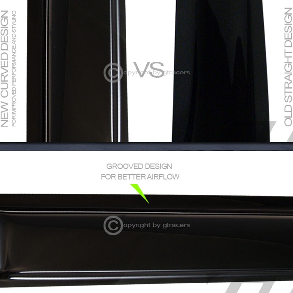 R&L Racing Window Visors Compatible with TSX 08-09 | Smoke Sun/Rain Tint Guard Deflectors 4P