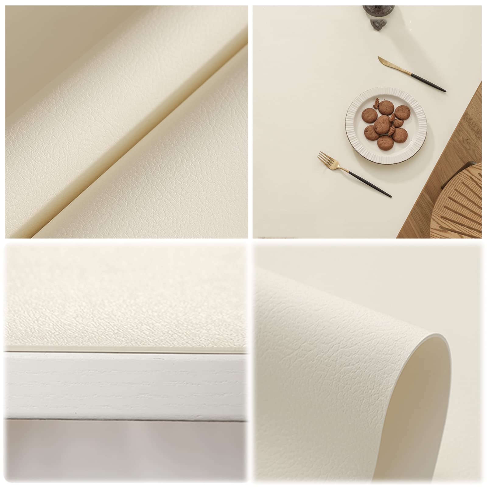 Tappetini da Scrivania Pelle, Sottomano da Scrivania in Ecopelle, Grande Tappetino per Mouse, Impermeabile Tappetino Scrivania da Ufficio, Tappetino Protezione da Tavolo(Size:50 * 120cm,Color:Bianco)