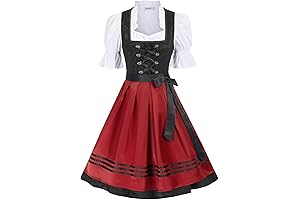 Bavarian Beer Girl Drindle Costume, Women's 3 Pieces Oktoberfest Costume