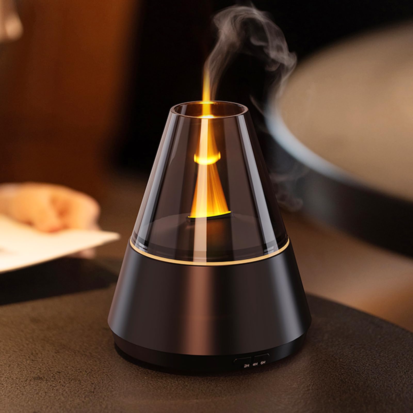 Flame Essential Oil Diffuser, Upgrade 7 Colour Lights Aromatherapy Diffuser, Oil Diffusers...