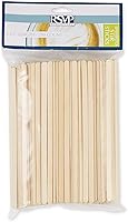 Vista 1 de RSVP International Bamboo Coffee Stir Sticks con extremos redondeados, desechables y compostables, 250 unidades, 5.5 pulgadas de longitud