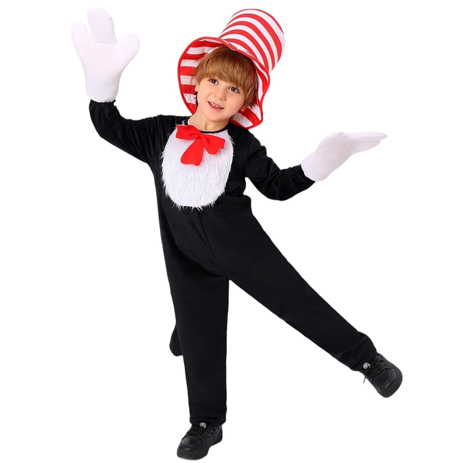 Cat Costume In The Hat Kids Scary Cat Halloween Costumes Dress Up Outfit