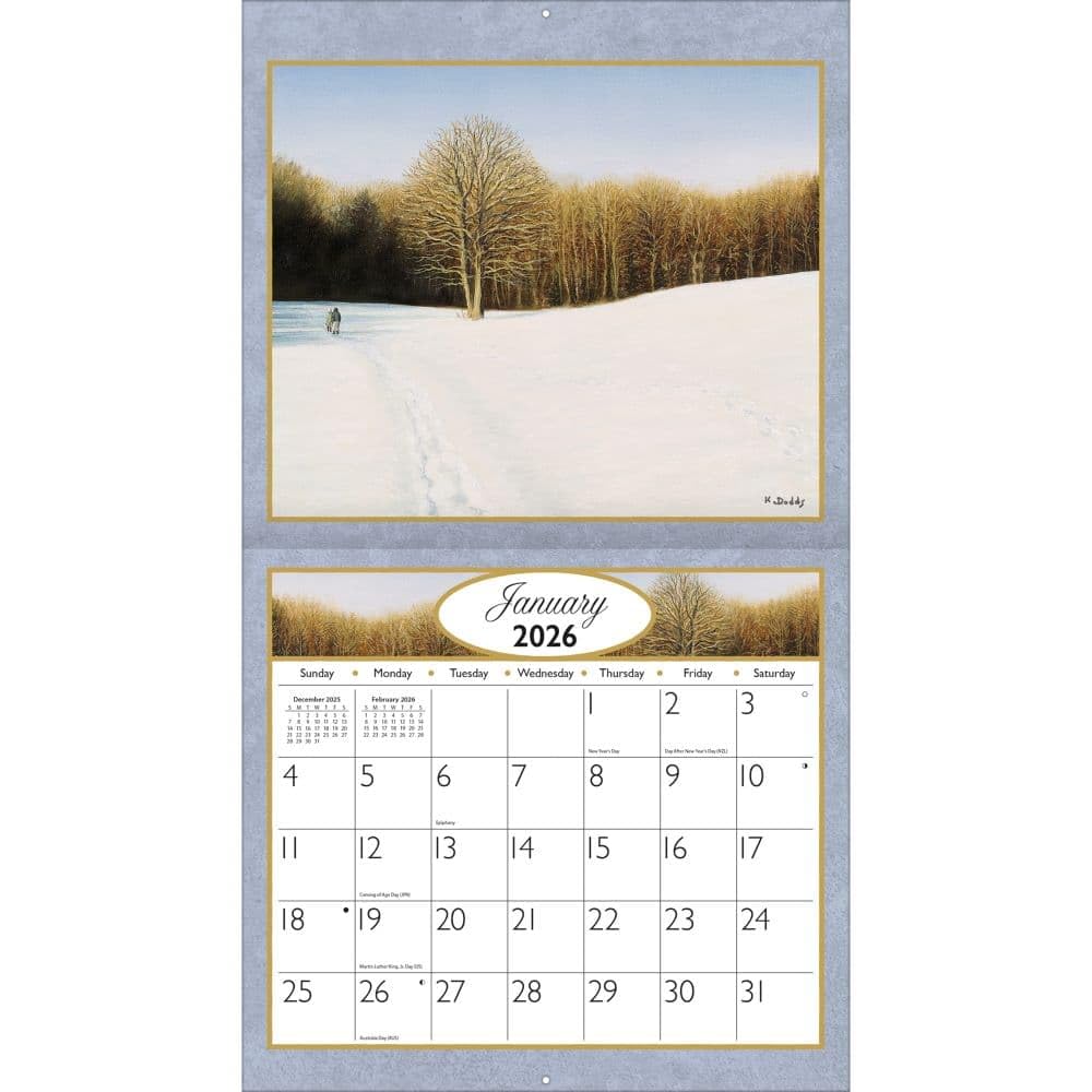 Lang, Journey Home Wandkalender 2026 von Kevin Dodds, 34 x 30 cm, 12-Monatskalender mit gehefteter Bindung