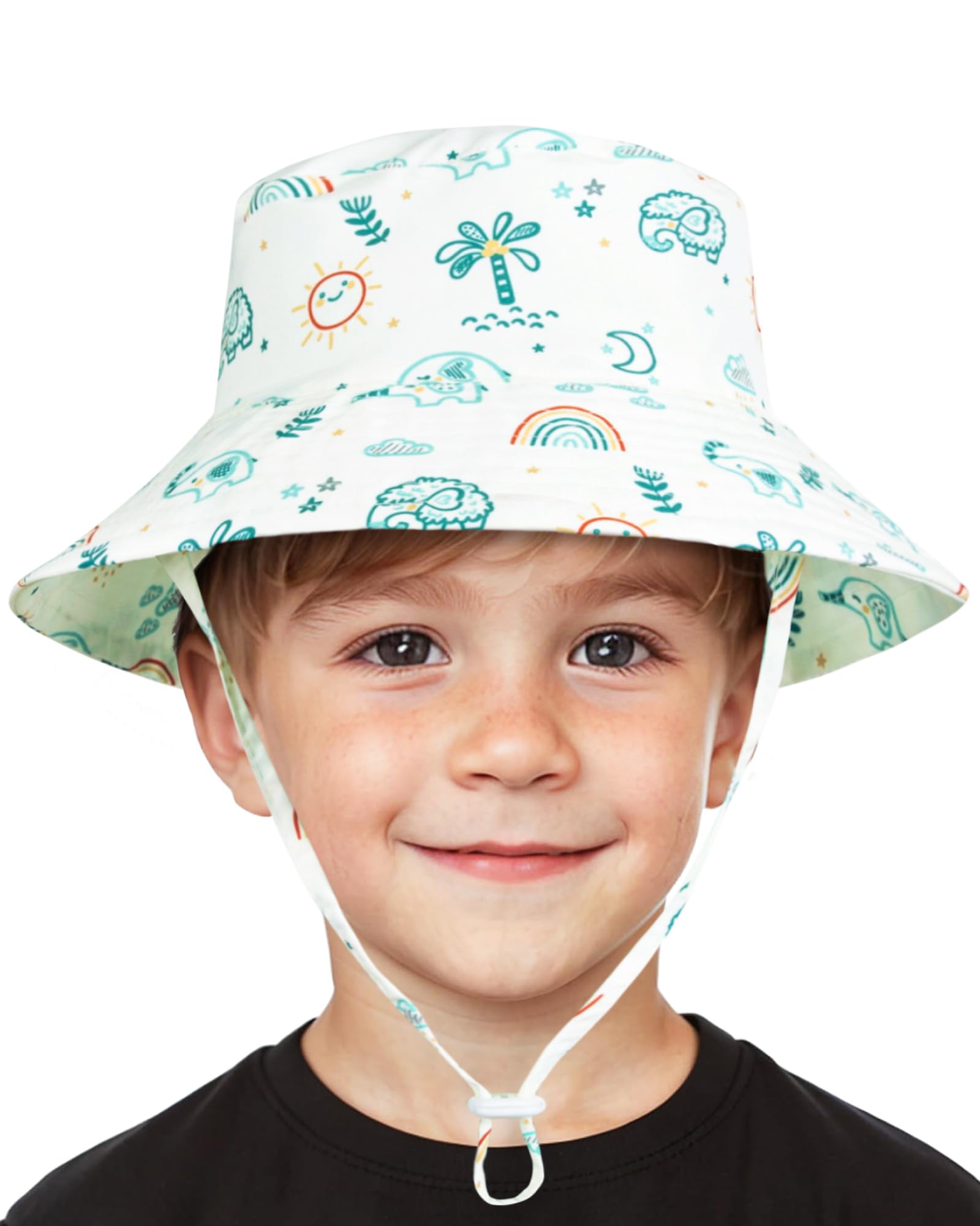 Baby Sun Hat UPF 50+ Sun Protection Hats Toddler Bucket Hat Kids Summer Beach Hats Wide Brim Outdoor Play Hat for Boys Girls