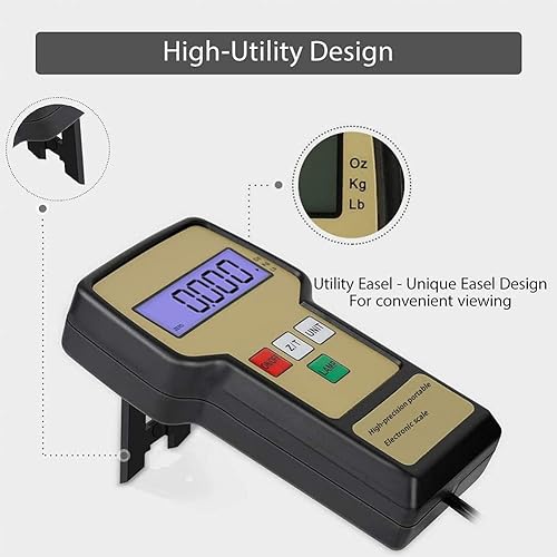 Miniatura 2 de WaleMorn Báscula de peso de carga de refrigerante digital portátil de alta precisión de 110 libras con estuche