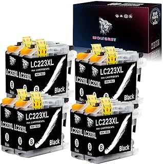 Wolfgray LC 223 Replacement for Brother LC223 XL Ink Cartridges for Brother DCP-J4120DW DCP-J562DW MFC-J5620DW J4625DW J5625DW J5320DW J4420DW J480DW J4620DW J5720DW J880DW J680DW Printer (8 Black)
