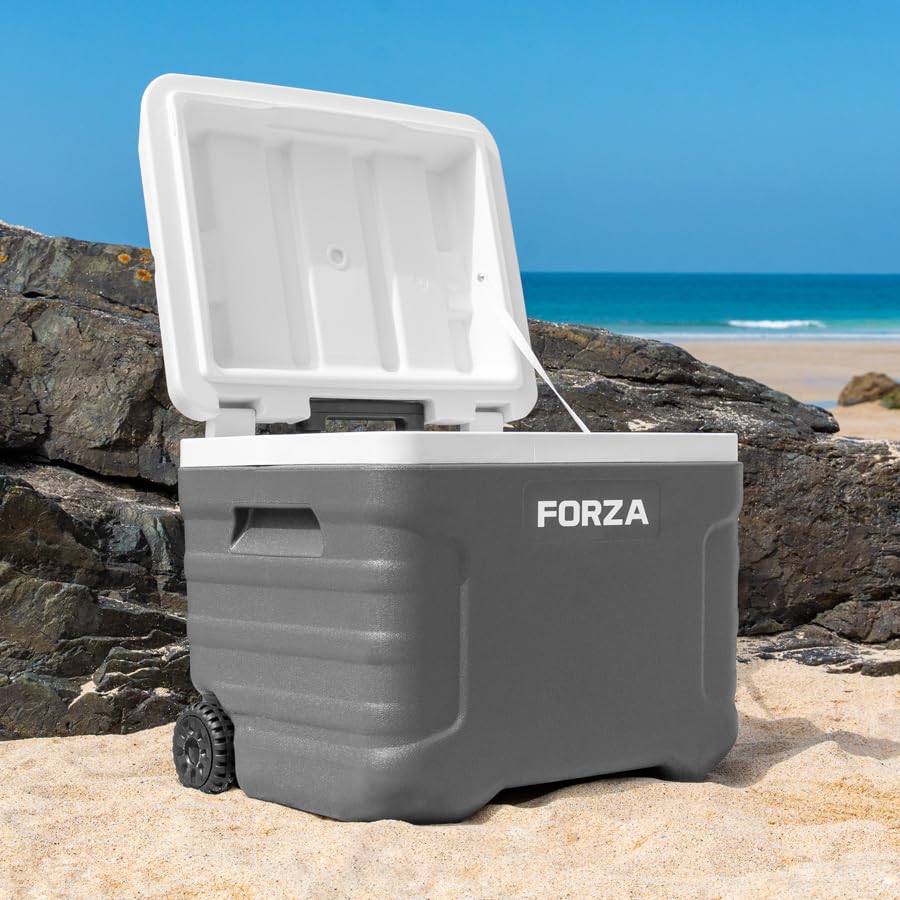 FORZA IceGuard - Hielera portátil con ruedas con asa y ruedas, mantiene el contenido frío durante 72 horas, ideal para playa, barbacoa o deportes de equipo [20L 41L 47L 98L] (41L Capacidad)