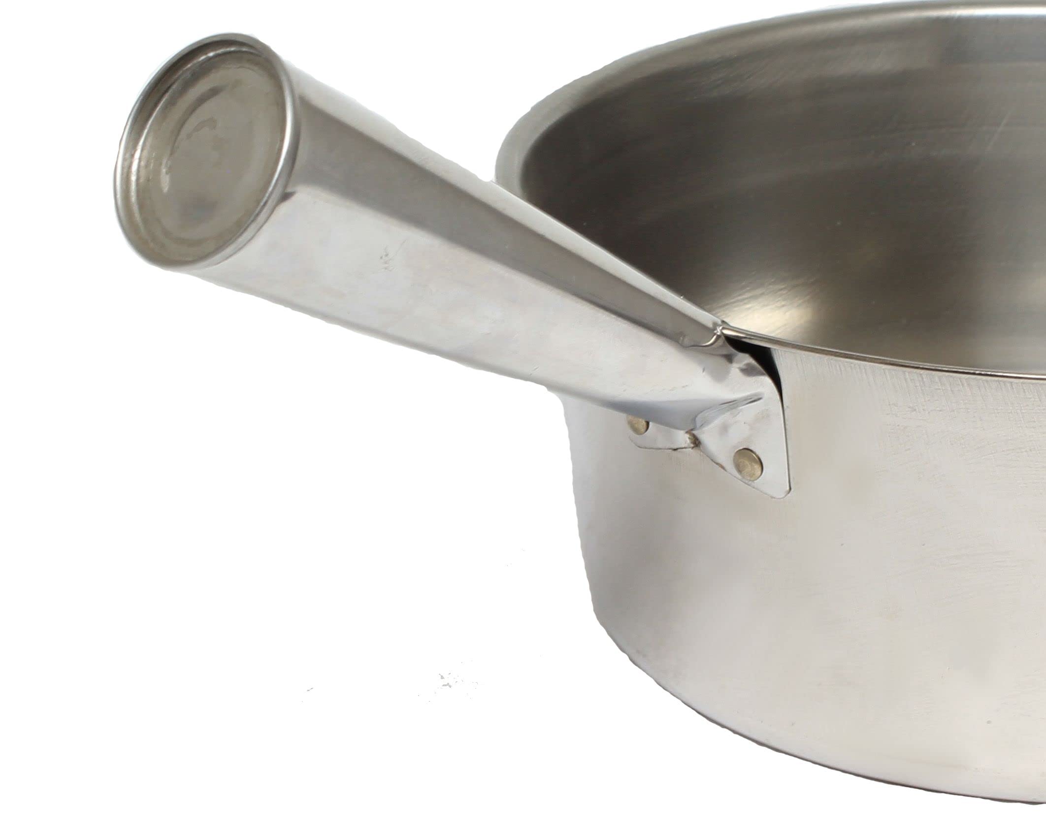 TrueCraftware- 2 Quart Water Ladle Stainless Steel Body with Welded Handle- Steel Dipper Water Ladle Soup Spoon Long Handle Scoop Cup Household Accessories Home Kitchen