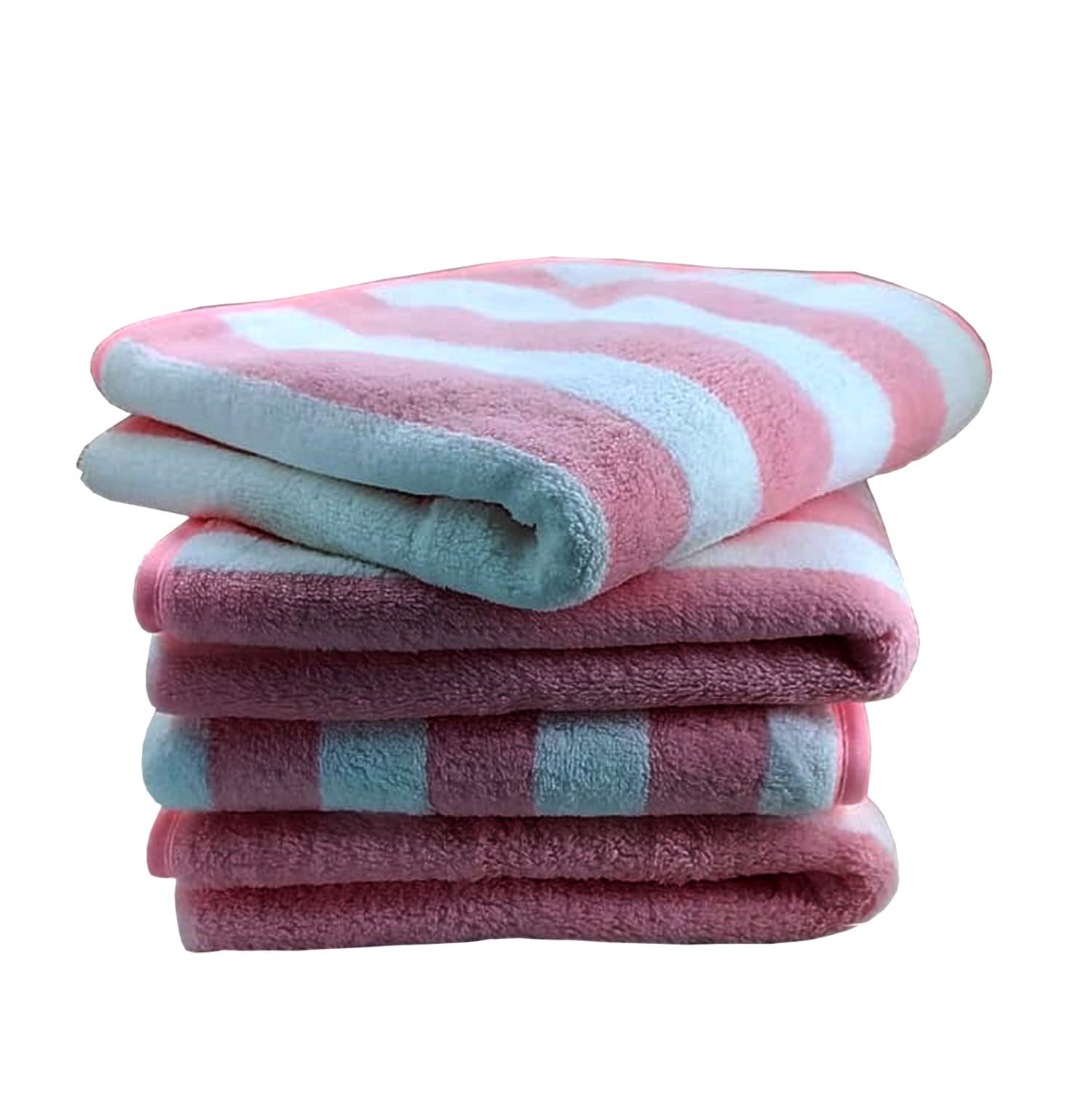 YANCI® 500 GSM Face Towel, Large, Fluffy, Soft, Antibacterial, Odor Resistant, Microfibers Coral Fleece, Fast Absorption, Quick Drying, Durable, Home, Hotel, Spa & Gym, 35x75cm, Pink, Pack of 4-image-28