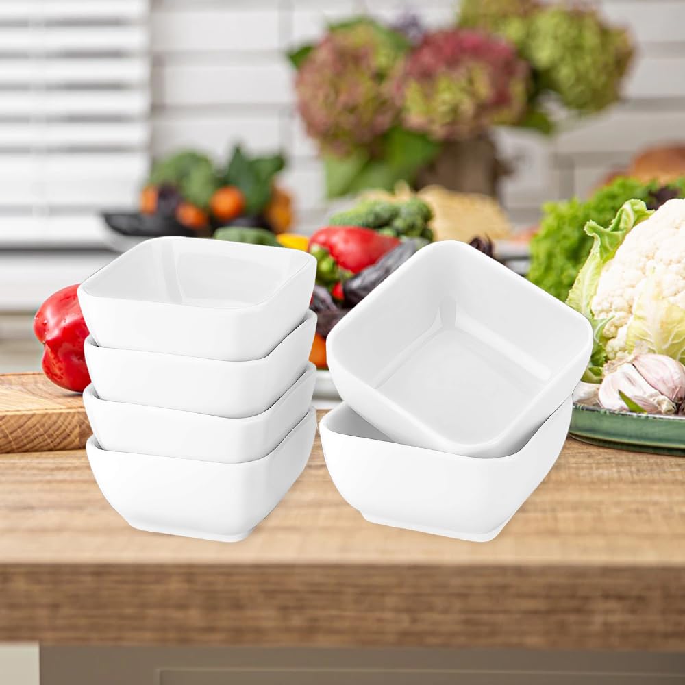Set di 6 Ciotole in Ceramica per Salsa di Soia, Sushi, Spezie, Marmellata, Aperitivo, Dolci, Salse, Merenda