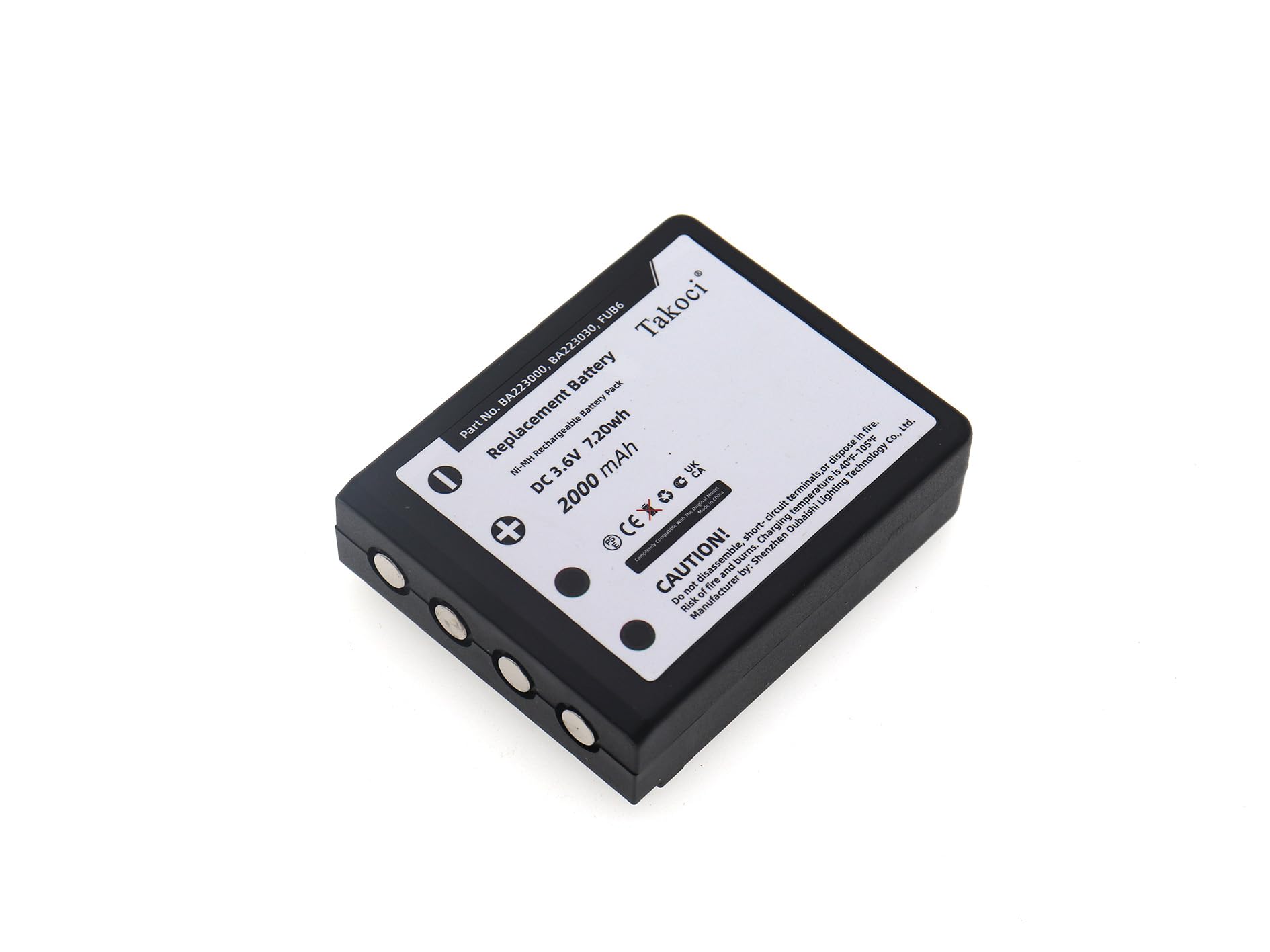 ChoyoqeR 3PCS BA223000, BA223030, FUB6 Replacement Battery for Radiomatic Keynote, Linus 4, Micron 4/5/ 6/7, Patrol D, Quadrix, Vector Pro Ni-MH 2000mAh/3.6V