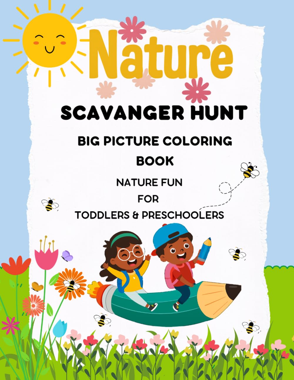 Nature Scavenger Hunt Coloring Book: Big Pictures for Toddlers and Pre-Schoolers