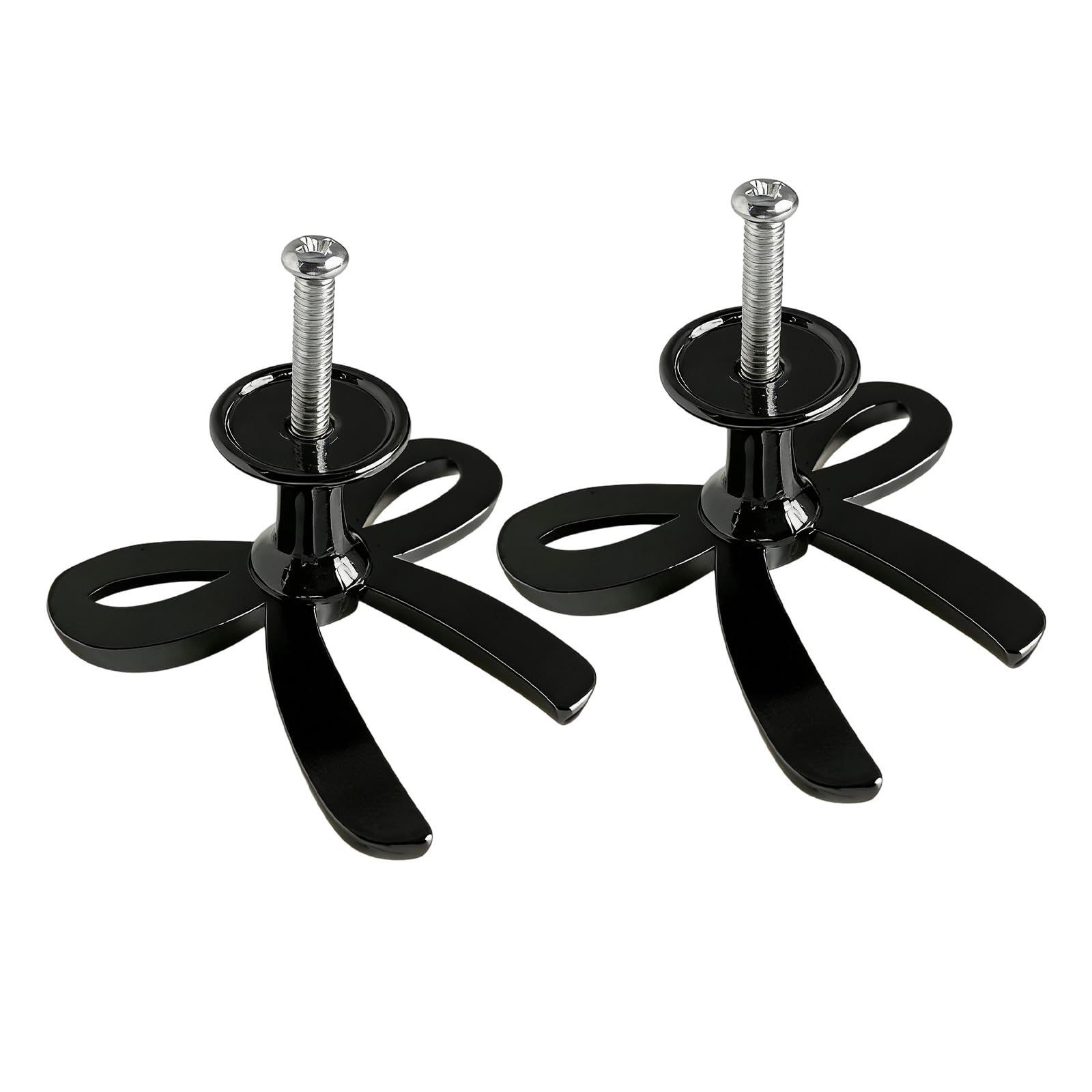 Zbiianxer Black Unique Wardrobe Knob Metal Cabinet Drawer Handle Cupboard Pulls Bowknot Shape Furniture Decoration Bowknot Shape Drawer Handles Dressers Replacement