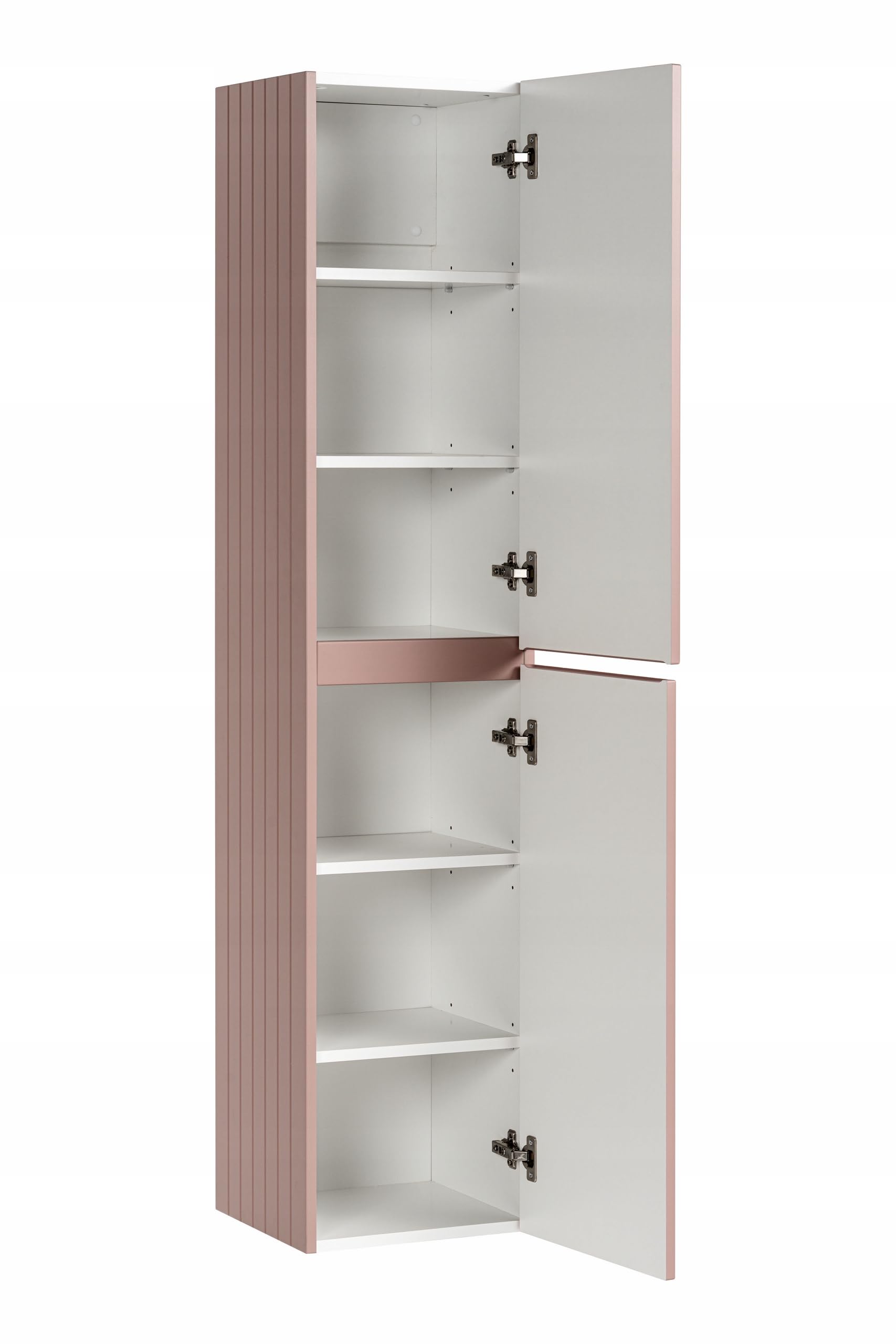 Armadietto da bagno a 6 ripiani laminato rosa 160 cm, mobile da bagno moderno