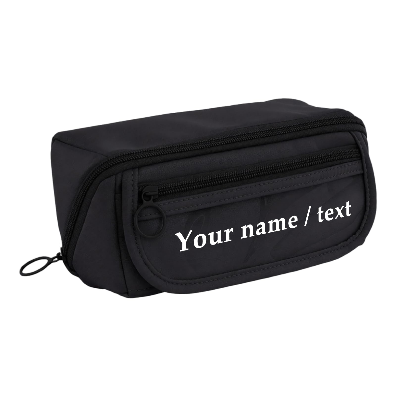 Custom Multi Compartment Large Pencil Case for Girls & Women，Black