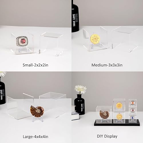 Miniatura 4 de Kcgani Caja de exhibición de anillos de campeonato caja transparente de soporte de anillo de campeonato de torneo caja de caballete de exhibición de