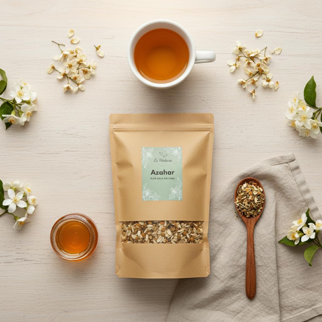 Azahar (Citrus aurantium) getrocknet lose 1000 g – für Kräutertees, 100% natürlich, ohne Zusätze – La Herbera