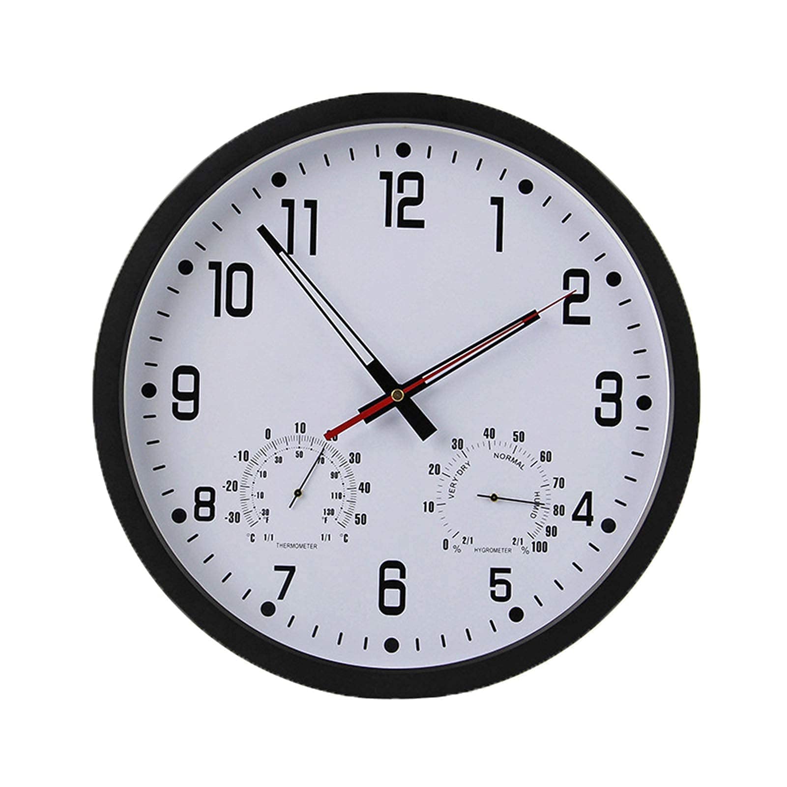 MYUYEE Garden Clocks Outdoor Waterproof, Precise Mute Ornament with Temperature and Humidity Outdoor Clocks for The Garden Wall Mounted,C (A)