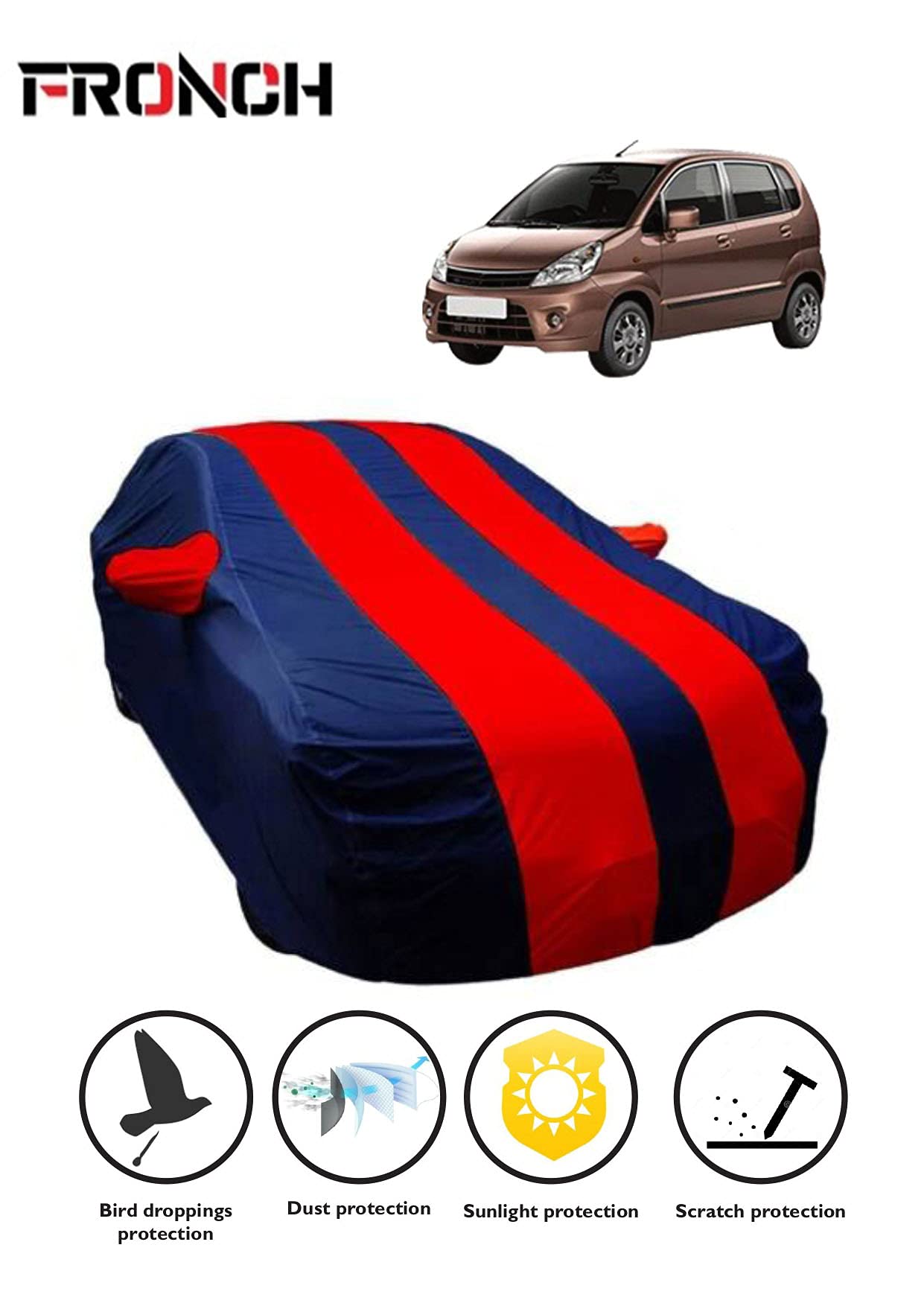 FRONCH Waterproof CAR Cover for Maruti Suzuki Zen Estilo with Mirror Pocket