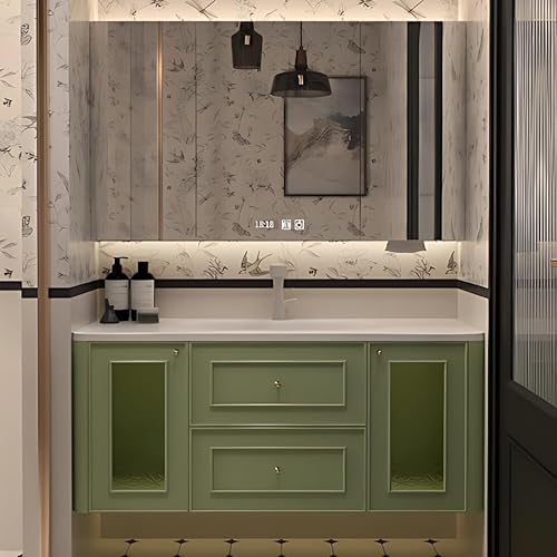 TIZAZO 44IN Green Bathroom Vanity - Fashionable Bathroom Vanity with