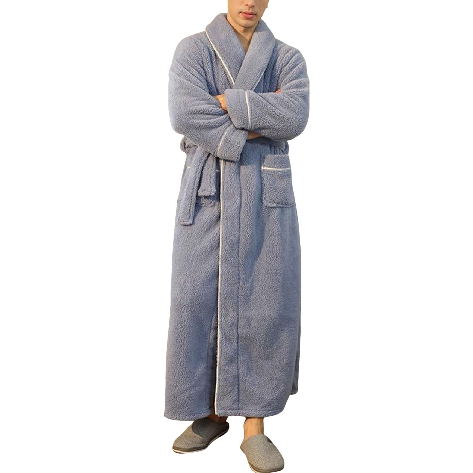 Accappatoio Uomo Spugna con Cappuccio, Accappatoio Uomo Accappatoio Uomo Taglie Forti Morbido Leggero Assorbente Accappatoio Rapida Asciugatura Tasche Accappatoio da Bagno Uomo Vestaglia Uomo